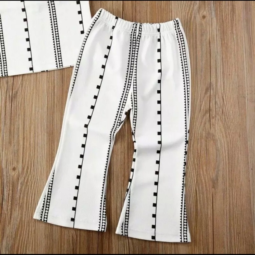 ❌ White Black Retro Barbie 2PC Pant Set - Picture 5 of 16